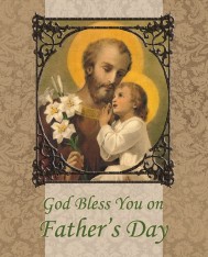 Father's Day Card - St. Joseph & Child Jesus - Pack of 12